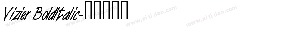 Vizier BoldItalic字体转换